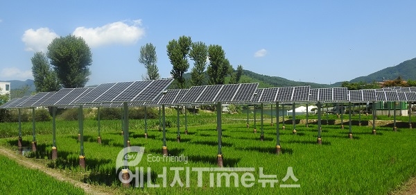 미사마을에 설치된 농가형 태양광발전소에서 73kWh의 전기를 생산하고 있다.