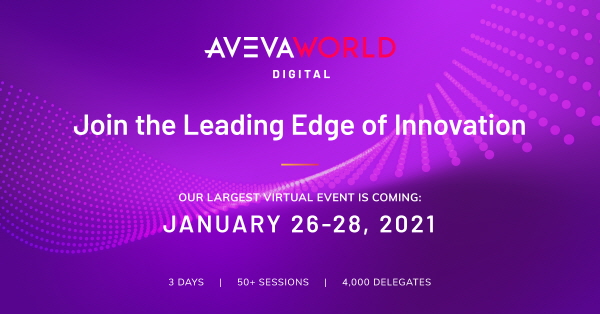 아비바가 1월 26일부터 28일까지 버추얼 컨퍼런스 ‘아비바 월드 디지털(AVEVA World Digital)’을 개최한다.