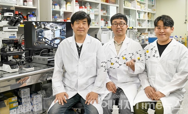 한국전기연구원 리튬금속전지용 리튬 저장 기술 연구팀(왼쪽부터 이상민 박사, 김병곤 박사, 강동우 연구원).